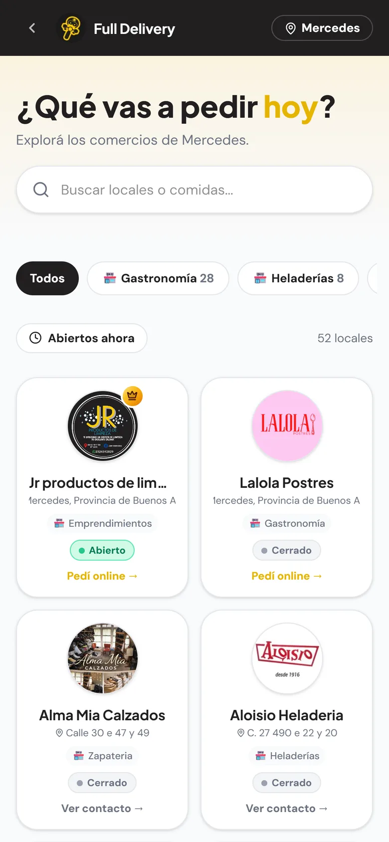 Tiendas: Explorá los comercios